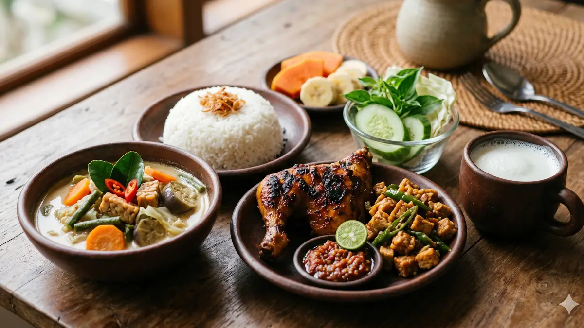 Menu makan sehari-hari sesuai pedoman gizi seimbang