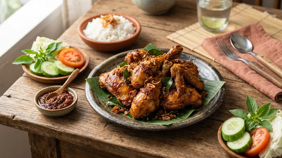proses memasak ayam kalasan tradisional