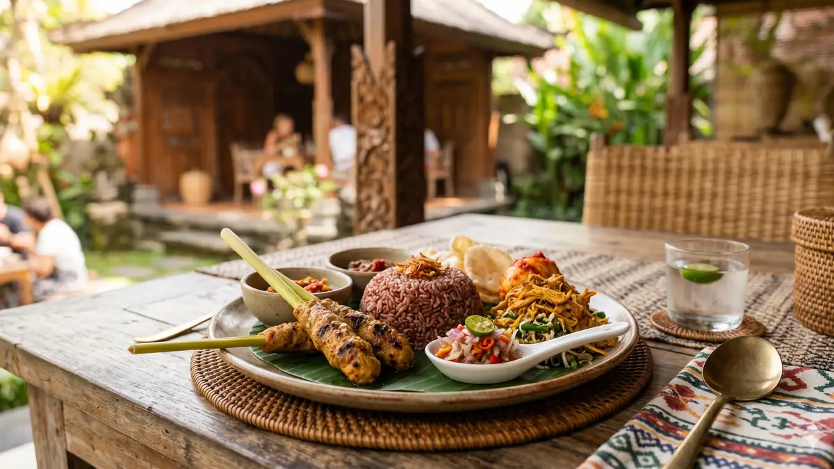 makan bersama kuliner Bali dengan suasana kebersamaan yang hangat