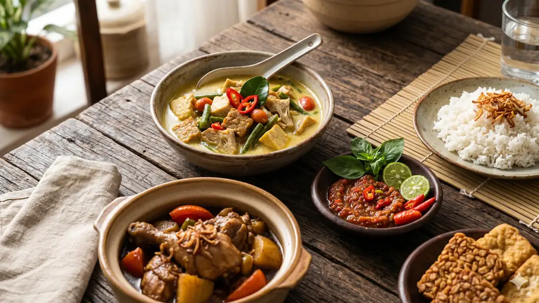 bahan masakan rumahan yang sudah di-prep dan siap dimasak