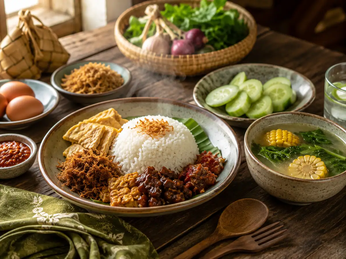 Menu sahur praktis berupa telur tumis sayur untuk hidangan cepat