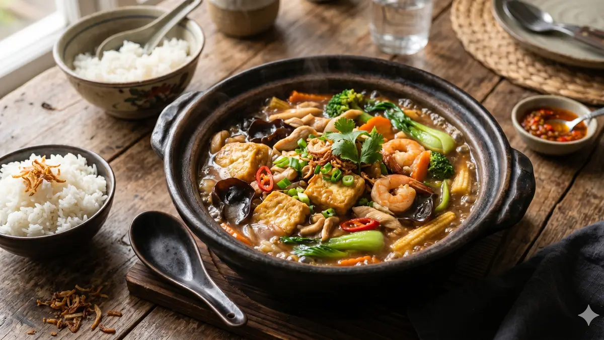 Sapo tahu seafood siap disajikan