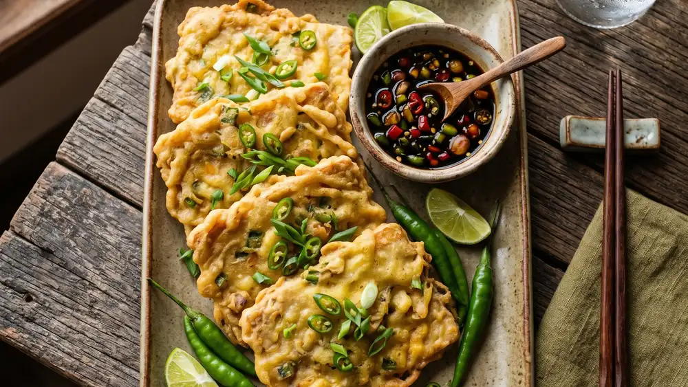 tempe mendoan goreng dengan bumbu renyah
